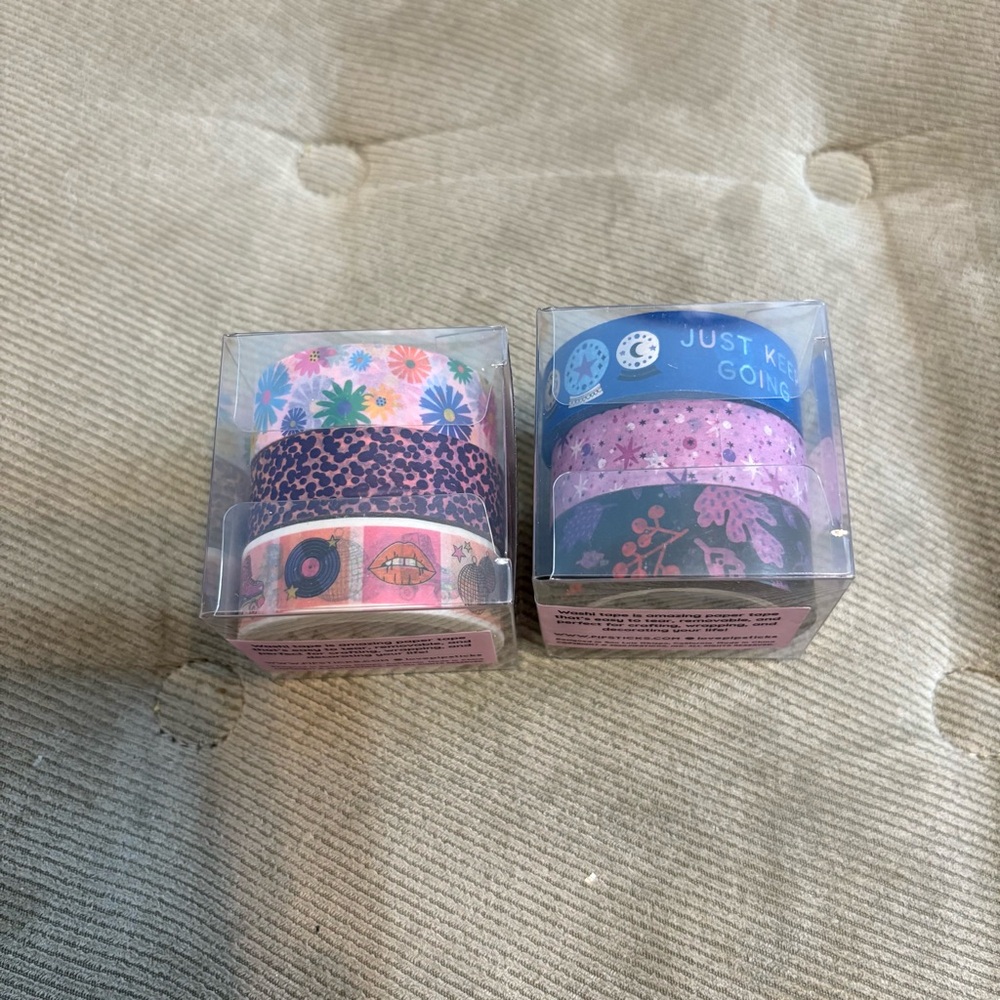 Two 3-packs of Pipsticks Washi Tape Get Groovy and Magical Vibes spooky season